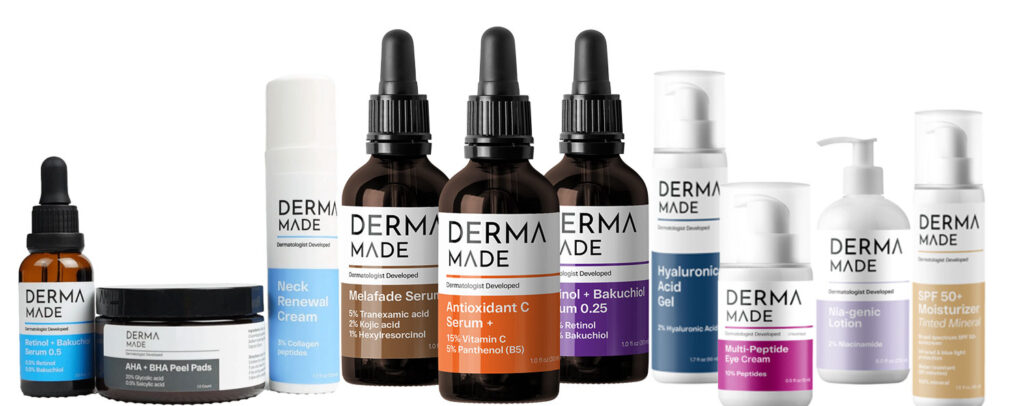 derma made skincare products